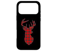 Custodia per iPhone 17 Pro Max Deer Plaid Red Reindeer Buck Christmas Xmas