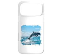 Custodia per iPhone 17 Pro Max Delfino oceano che salta le onde marine scena della fauna selvatica design