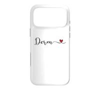 Custodia per iPhone 17 Pro Max Derm Cuore carino scritto a mano Tipografia Regalo