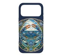 Custodia per iPhone 17 Pro Max Design Art Nouveau Blue Crab Sea Life