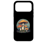 Custodia per iPhone 17 Pro Max Design con funghi e funghi stile retrò con funghi velenosi arancioni