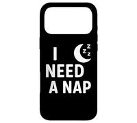 Custodia per iPhone 17 Pro Max Design divertente con citazione "I Need A Nap Sleepy"