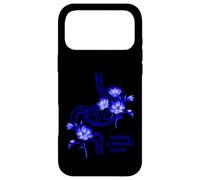 Custodia per iPhone 17 Pro Max Design floreale blu dello stomaco - Costruire un bellissimo futuro