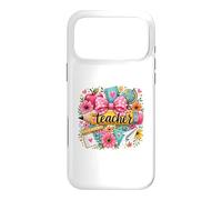 Custodia per iPhone 17 Pro Max Design floreale per insegnanti, materiale scolastico stravagante