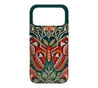 Custodia per iPhone 17 Pro Max Design floreale stile Art Nouveau con falena dell'Atlante