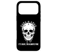 Custodia per iPhone 17 Pro Max Design gotico con teschio "It's Okay I'm Always Fine"