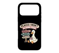 Custodia per iPhone 17 Pro Max Design "Places I Won't Be Going Today" Lazy Duck