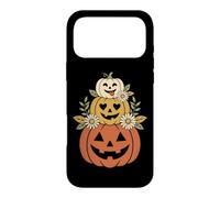 Custodia per iPhone 17 Pro Max Design vintage a forma di zucca con margherite anni '70