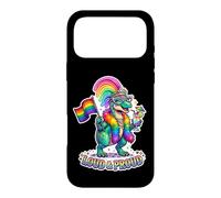 Custodia per iPhone 17 Pro Max Dino Q'ueen arcobaleno forte e orgoglioso