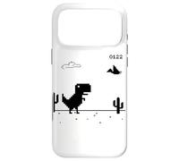 Custodia per iPhone 17 Pro Max Dino T-Rex Dinosaur Pixel Gioco No Internet offline Divertente Uomini