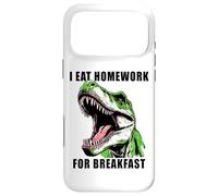 Custodia per iPhone 17 Pro Max Dinosaur School Kids Humor - I Eat Homework for Breakfast