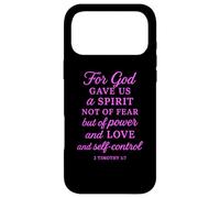 Custodia per iPhone 17 Pro Max Dio ci ha dato potere amore autocontrollo 2 Timoteo 1:7 Bibbia Pregare