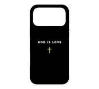 Custodia per iPhone 17 Pro Max Dio è amore Giovanni 4:8 Citazione cristiana Croce di Gesù