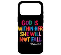 Custodia per iPhone 17 Pro Max Dio è dentro di lei e non cadrà Salmo 46:5