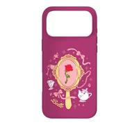 Custodia per iPhone 17 Pro Max Disney Princess Belle Enchanted Rose in Mirror Pink Coquette