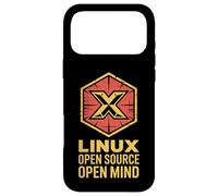 Custodia per iPhone 17 Pro Max Distintivo esagonale divertente Open Source Open Mind Linux