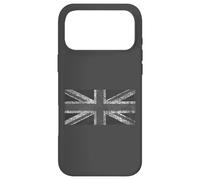 Custodia per iPhone 17 Pro Max Distressed Britain England Union Jack Flag on Gray Design