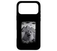 Custodia per iPhone 17 Pro Max Distressed Seal Selfie At Pyramids Funny Vintage UFO Alien