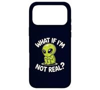 Custodia per iPhone 17 Pro Max Divertente alieno Cosa succede se non sono davvero Carino Sci-Fi UFO Spazio Umorismo
