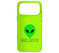 Custodia per iPhone 17 Pro Max DIVERTENTE ALIENO PICCOLO UOMO VERDE CREDERE