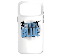 Custodia per iPhone 17 Pro Max Divertente arbitro da baseball con scritta "C'mon blue"