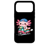Custodia per iPhone 17 Pro Max DIVERTENTE AXOLOTL IN GUIDA IN SCOOTER