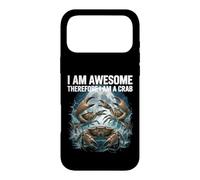 Custodia per iPhone 17 Pro Max Divertente camicia di granchio I Am Awesome Ocean Meme per i cacciatori di granchi