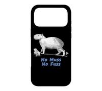 Custodia per iPhone 17 Pro Max Divertente Capibara Babybara Mamabara "No Muss No Fuss"