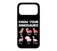 Custodia per iPhone 17 Pro Max Divertente conoscere i vostri dinosauri Nomi Dino Umorismo Scherzo Carino Divertimento