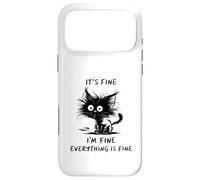 Custodia per iPhone 17 Pro Max Divertente design con gatto "It's Fine, Everything is Fine"