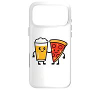Custodia per iPhone 17 Pro Max Divertente design con scritta "Best Friends" con birra e pizza, per uomini, donne, papà, mamma