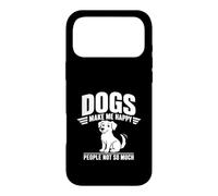Custodia per iPhone 17 Pro Max Divertente design "Dogs Make Me Happy People Not So Much"
