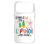 Custodia per iPhone 17 Pro Max Divertente Detto Dimelo En Español Por Favor Insegnante Llama Amore