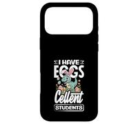 Custodia per iPhone 17 Pro Max Divertente dinosauro per insegnanti di Pasqua I Have Eggs-Cellent Students