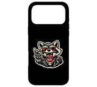 Custodia per iPhone 17 Pro Max Divertente e fresco Raccoon Rock On Hand Sign Rockstar Tour Graphic