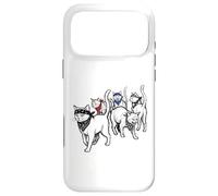 Custodia per iPhone 17 Pro Max Divertente Gatto Gang Thugs Minimalista Disegnato A Mano Sketch Art