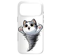 Custodia per iPhone 17 Pro Max Divertente gatto Tornado Storm Chaser Meteorologo amante degli animali