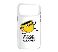 Custodia per iPhone 17 Pro Max Divertente gioco di parole biblico My Cup Runneth All Over