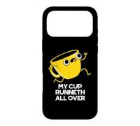 Custodia per iPhone 17 Pro Max Divertente gioco di parole biblico My Cup Runneth All Over