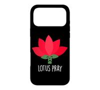 Custodia per iPhone 17 Pro Max Divertente gioco di parole con fiori Lotus Pray