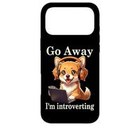 Custodia per iPhone 17 Pro Max Divertente Golden Retriever Corgi Go Away I'm Introverting Dog
