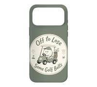 Custodia per iPhone 17 Pro Max Divertente golf cart golfista Fore Fun alcune palline da golf