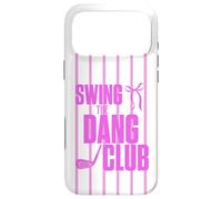 Custodia per iPhone 17 Pro Max Divertente Golf Swing the Dang Club Rosa Golf Mom