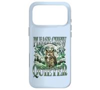 Custodia per iPhone 17 Pro Max Divertente gufo scontroso per favore mastica silenziosa luna Bootleg
