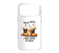 Custodia per iPhone 17 Pro Max Divertente Halloween Hocus Pocus I Need Coffee To Focus Barista