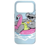 Custodia per iPhone 17 Pro Max Divertente Koala Pool Float Flamingo Summer Party