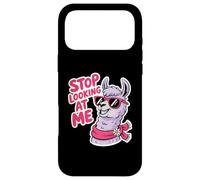 Custodia per iPhone 17 Pro Max Divertente lama smettere di guardarmi per gli amanti degli animali