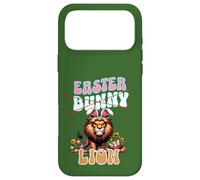 Custodia per iPhone 17 Pro Max Divertente leone pasquale con orecchie da coniglio Pasqua