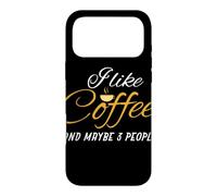 Custodia per iPhone 17 Pro Max Divertente Mi piace il caffè e forse 3 persone I caffè