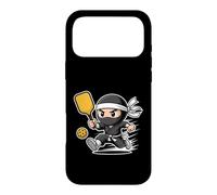 Custodia per iPhone 17 Pro Max Divertente ninja Pickleball giocatore Chibi Action Warrior